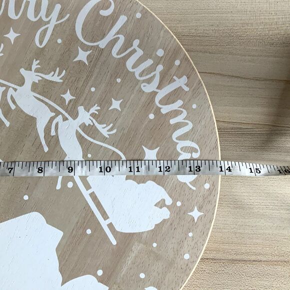 New!! Christmas Natural Wood Lazy Susan - Picture 4 of 5